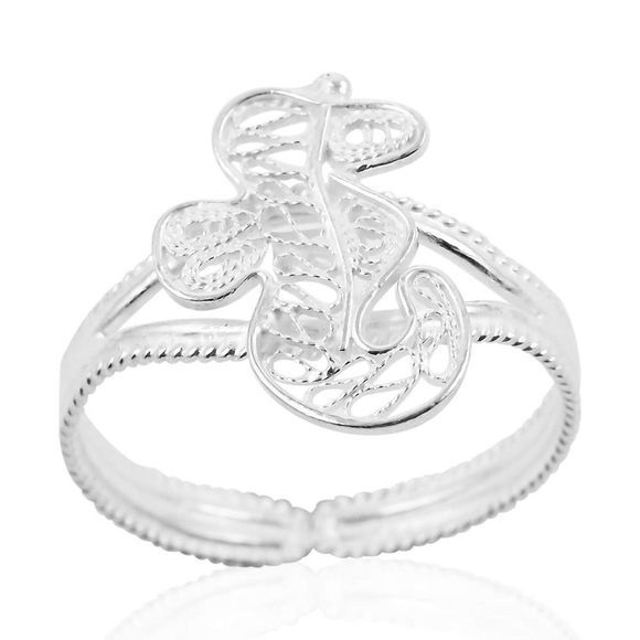 Seahorse Ring in Sterling Silver Size 9 - Picture 1 of 3